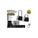 Hard Guard Çok Amaçlı Asma Kilit 2'li Paket Dolap Çanta Valiz Kilidi