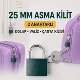 Hard Guard Mini Asma Kilit 2 Anahtarlı – Valiz, Bavul, Çanta ve Dolap KILIDI25 mm
