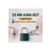 Hard Guard Valiz, , Dolap, Okul ve Spor Salonu Kilidi 25 mm Asma Kilit 2 Anahtarlı