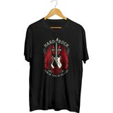 Hard Rock Baskılı Unisex Tişört - Siyah - M