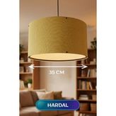 Hardal Kumaş Başlıklı Sarkıt Avize 35 cm Midastech - Amber