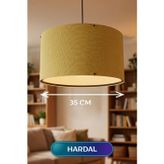 Hardal Kumaş Başlıklı Sarkıt Avize (35cm)