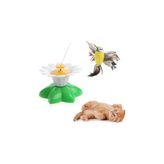 Hareketli Kedi Oyuncağı Dönen Kuş Başlıklı (Pille Çalışır)