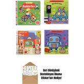 Hareketli Kitap Seti 4 Kitap Set + Okuma Sticker'ları
