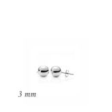 Harem Altın Gümüş Top - 3 mm Küpe