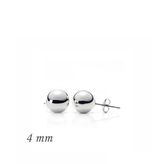 Harem Altın Gümüş Top - 4 mm Küpe
