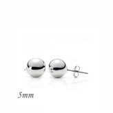 Harem Altın Gümüş Top - 5 mm Küpe