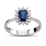 Harem Altın RTY22 Kadın 0.68 ct Pırlanta Safir Yüzük