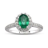 Harem Altın RTY31 0.93 Ct Pırlanta Zümrüt Yüzük