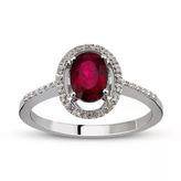 Harem Altın RTY8 Kadın 1.05 ct Pırlanta Yakut Yüzük