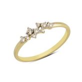 Harem Altın YZK019 14 Ayar Altın Mini Taşlı Minimal Yüzük