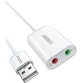Harici 3.5 mm USB Ses Kartı, Beyaz