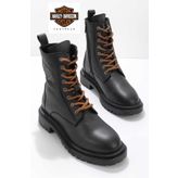 Harley Davidson Black Leather Kadın Bot & Bootie HD0777002303