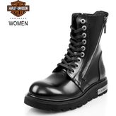 Harley Davidson Sude Siyah Deri Kadın Bot
