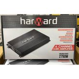 Harward Hr-2950.4 4 Kanal Oto Amfi 2750W Maksimum 4X50 Rms 4 Ohm Güçlü Araç Amplifikatörü
