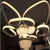 Has Light Kelebek Model LED Avize 3 Renkli - Krom