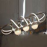 Has Light Yemek Masası Model LED Avize 3 Renkli - Krom