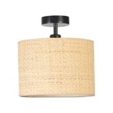 HASIR RATTAN ABAJURLU PLAFONYER AVİZE