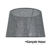 Hasır Siyah Doğal Lambader Şapkası