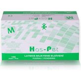 Haspet Beyaz Pudralı Lateks Eldiven Medium 100'LÜ
