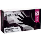 Haspet Siyah Nitril Eldiven Small 100'LÜ