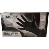 Haspet Siyah Nitril Eldiven Xlarge 100'LÜ