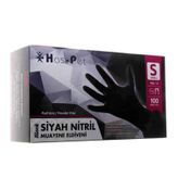 Haspet Siyah Nitril Small Dövme Eldiveni - KUTU