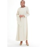 Hassene Vanilla Elbise - 001-Krem - 38