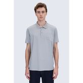 Hatemoğlu Gri Regular Fit %100 Pamuk Basic Merserize Polo Yaka Tişört