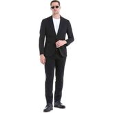 Hatemoğlu Siyah Performans Suit Slim Fit Takım Elbise - 6 Drop - 48