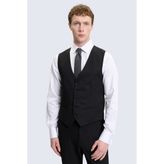 Hatemoğlu Siyah Slim Fit Klasik Yelek - 48