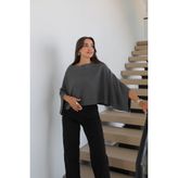 Havoş Antrasit Yarasa Kol Triko Bluz