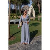 Havoş Gri Bailey Bluz Pantolon Takım