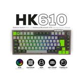 Hawk HK610 Gateron RGB LCD Tri-Mode Kablosuz Bluetooth Gaming Klavye