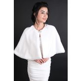 Hayalperest boncuk Beyaz Etol Gelin Bolero Broşlu Gelin Kürkü