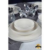 Heda Porselen Rüya Platin Yaldız Kırık Beyaz 18 Parça 6 Kişilik Porselen Yemek Takımı