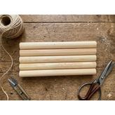 Hediselim Hobi Malzemeleri Makrome Örgü Için Yuvarlak Sopa- 5 Adet Farklı Uzunlukta 2 cm Çaplı Ahşap Çubuk - 50 cm uzunluk