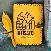 Hediyesec Iktisatçıya Isme Özel Deri Defter