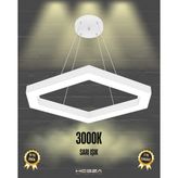 Hegza Lighting Cometa (Beyaz Kasa, Sarı Işık) Ledli Modern Sarkıt Linear LED Avize Salon Mutfak Oturma Odası Yatak Odası Antre Hol LED