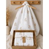 Heianmono Müslin Bebek Battaniyesi %100 Pamuk (80X80 Cm) - Krem - 80 x 80