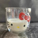 Hello Kitty Çift Cidarlı Cam Kupa, 300ml, Şeffaf