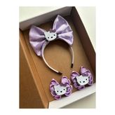Hello Kitty Lila Taç Toka Seti
