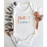Hello Summer Kısa Kol Organik Bebek Body