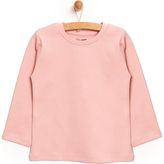 HelloBaby Basic Interlok Uzun Kol Tshirt Kız Bebek - 2 Yaş - Pudra