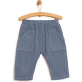 HelloBaby Basic Müslin Pantolon Erkek Bebek - İndigo - 1 Yaş