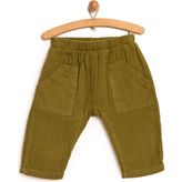 HelloBaby Basic Müslin Pantolon Erkek Bebek - Koyu Yeşil - 1 Yaş