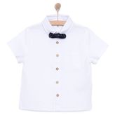 HelloBaby Erkek Bebek Gömlek Polo Yaka Kısa Kol - Beyaz