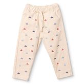 HelloBaby Erkek Bebek Pantolon Araba Baskılı Reçme - Ekru
