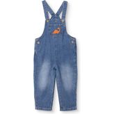 Hellobaby Erkek Bebek Salopet Dinozor Baskılı Düğmeli Sleeveless Reçme - Mavi - 3 - 6 Ay