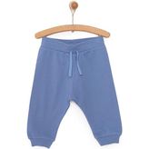 HelloBaby HelloBaby Basic Az Şardonlu Eşofman Alt Erkek Bebek - 9 Ay - Mavi